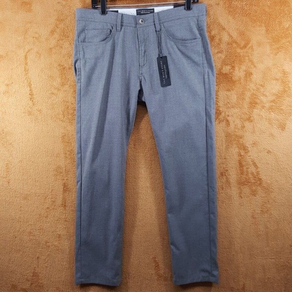 BLOOMINGDALES Pants Mens 32x32 Gray Tailored Fit Modern Trouser